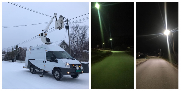 Porsanger kommune skifter til LED-lys.